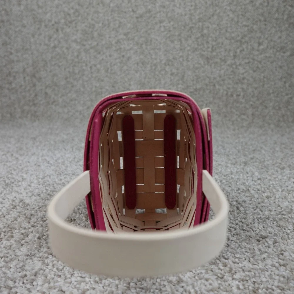 Longaberger 2014 Horizon of Hope Basket Pink Woven Wood Collectible with Tags